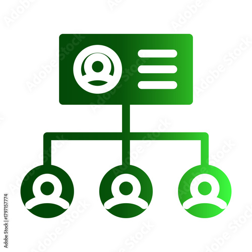 Legal Team Organization Structure icon from the Notary icon collection (Glyph Gradient Style)