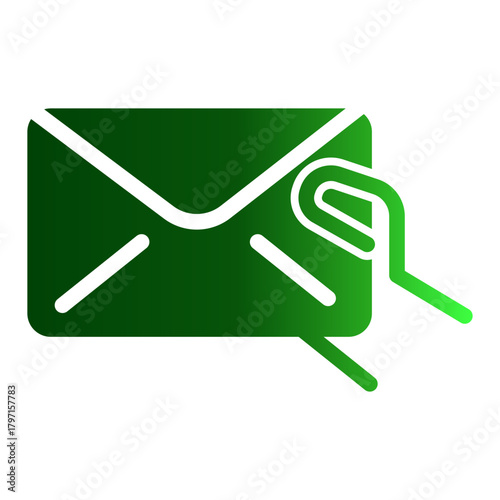 Legal Communication Envelope icon from the Notary icon collection (Glyph Gradient Style)