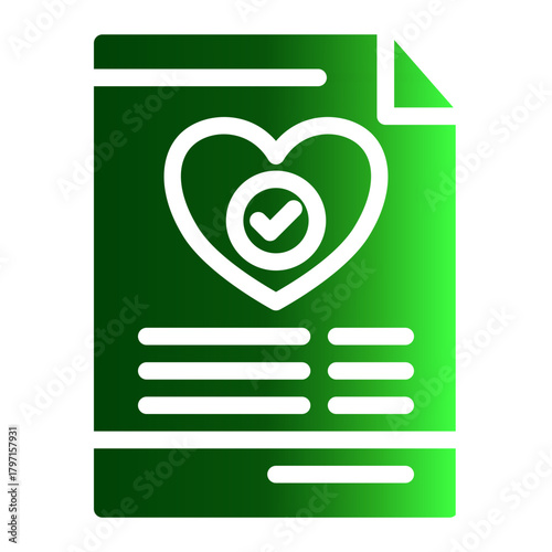 Wedding Certification Document icon from the Notary icon collection (Glyph Gradient Style)