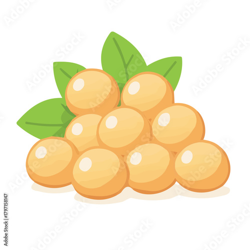 A vector clean, minimal flat vector of chickpeas, designed in a modern 2D style on a white background. Minimalistic 2D flat icon, EPS format
