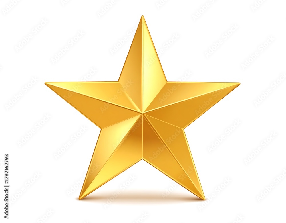 Obraz premium Golden Star Symbol of Excellence.