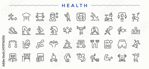 Health linear icon set. Line icons with editable stroke. Contains such symbols as asthma, pollen, allergy and disease, disease, medicine. Vector illustration. Pixel perfect. Asthma icon set.