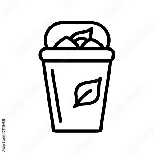 creative composting bin icon