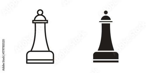 Chess queen icon designs collection for mobile, ui, web.