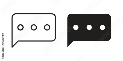 Comment icon designs collection for mobile, ui, web.