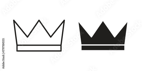 Crown icon designs collection for mobile, ui, web.