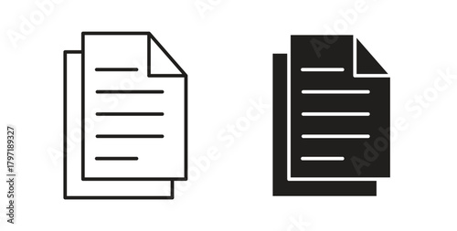 Copy icon symbol. Vector EPS 10. line and glyph icon