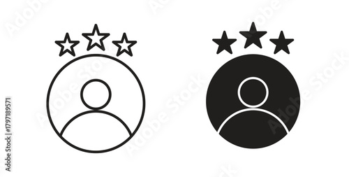 Customer loyalty icon symbol. Vector EPS 10. line and glyph icon