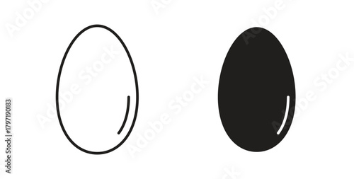 Egg icon symbol. Vector EPS 10. line and glyph icon