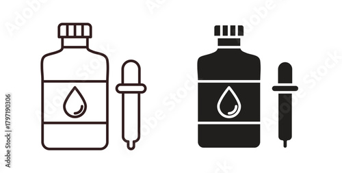 Essential oils icon symbol. Vector EPS 10. line and glyph icon
