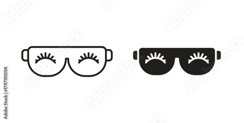 Eye mask icon symbol. Vector EPS 10. line and glyph icon