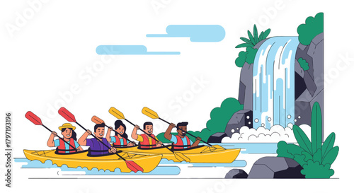 Kayak Adventures: Exploring Waterfalls And Enjoying Life With Friends And Group