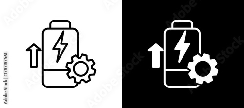 Battery Efficiency linemixed icon