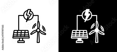 Smart Grid linemixed icon