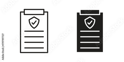Consent icon doodle set. editable outline stroke vector eps