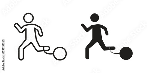 Escape icon doodle set. editable outline stroke vector eps