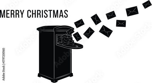 Christmas mailbox with letters