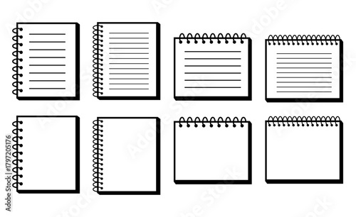 リングノートセット　罫線有りと無地　縦型と横型
Ring notebook set (lined and plain, vertical and horizontal)