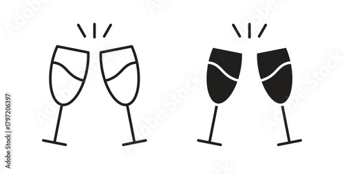 Cheers icon isolated vector Illustration. Vector pictogram for web and app