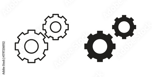 COGS icon isolated vector Illustration. Vector pictogram for web and app