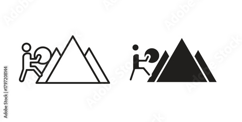 Effort icon isolated vector Illustration. Vector pictogram for web and app