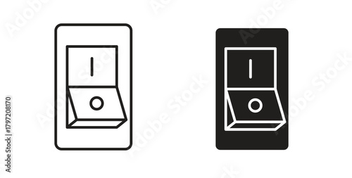 Electric switch icon isolated vector Illustration. Vector pictogram for web and app