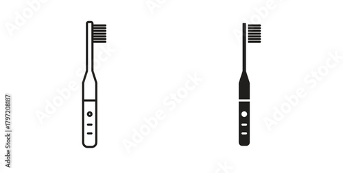 Electric toothbrush icon isolated vector Illustration. Vector pictogram for web and app
