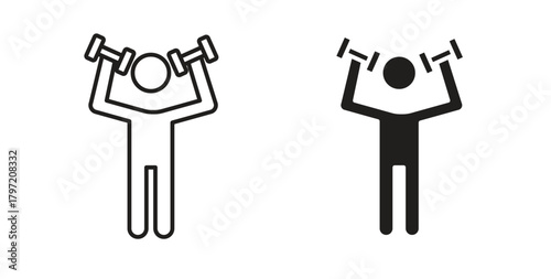 Exercise icon isolated vector Illustration. Vector pictogram for web and app