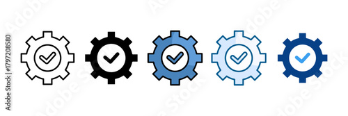 System Reliability Icon Set Multiple Style Collection
