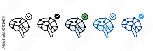 Reliable Intelligence Icon Set Multiple Style Collection