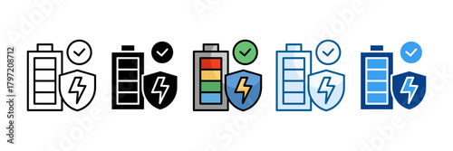 Power Reliability Icon Set Multiple Style Collection