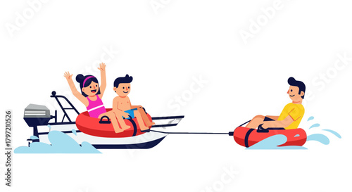 Summer Fun: Animated Water Sports, Boat Tubing, and Aquatic Entertainment Experiences