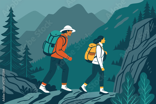 -couple-hiking-with-backpacks-through-rocky-mounta.eps