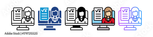 Online Teaching multiple icon
