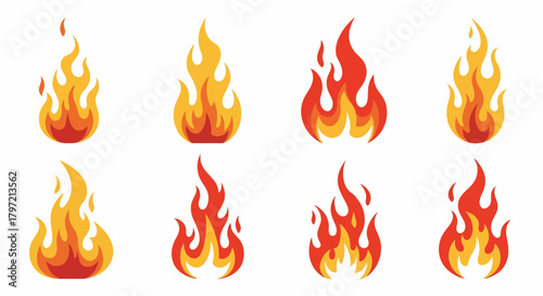 Vector Fire Collection Assorted Flame Vector Designs for Creative Projects