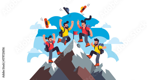 Triumph On The Summit: Celebrating Victory In Mountain Hiking Adventures