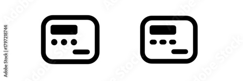 Monochrome Line Icon of Payment Card Reader or Terminal Device Vector Image