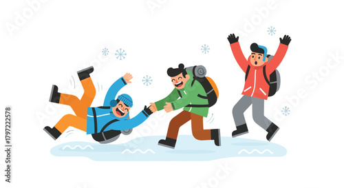 Winter Fun: Friends Celebrate the Season with Snowy Adventures Outdoors
