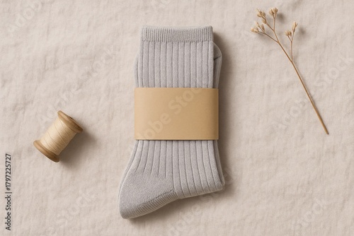 Minimalist Cotton Sock Mockup