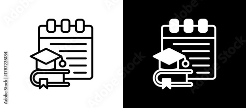 Academic Calendar linemixed icon