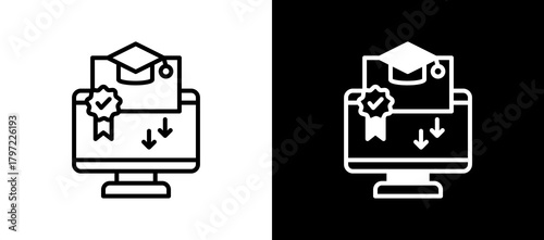 Course Catalog linemixed icon