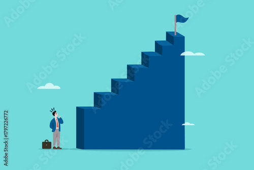 first step is difficult to take, hesitation to initiate an action, the hardest thing in life is always taking the first step, first step is always the hardest