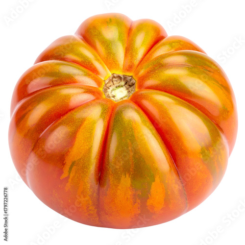 Wallpaper Mural Vibrant round tomato featuring contrasting colors and texture isolated on black background Torontodigital.ca