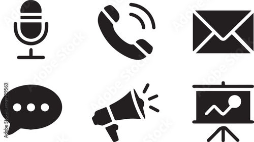 Communication icon set