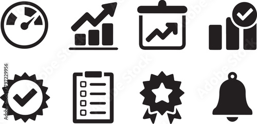 Icon set for business and analytics