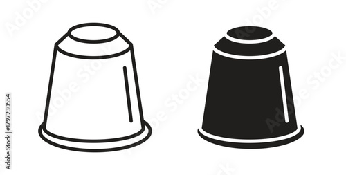Coffee capsule icon for web and app. vector illustration eps