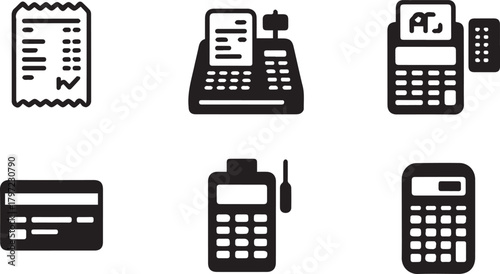 Icon set for retail and finance