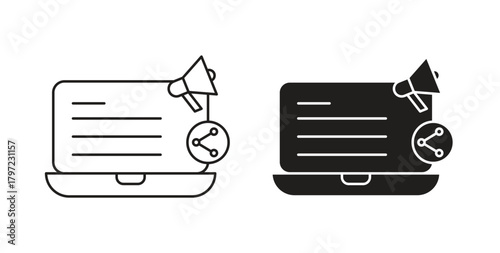Content marketing icon for web and app. vector illustration eps