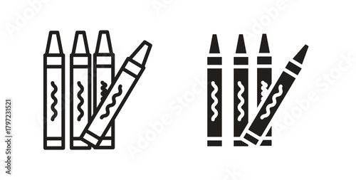 Crayon icon for web and app. vector illustration eps