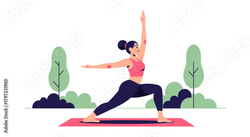 Yoga Practice Amidst Outdoor Serenity: Embrace Wellness, Balance, and Mindfulness